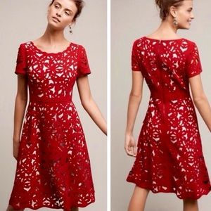 Red Anthropologie Dress